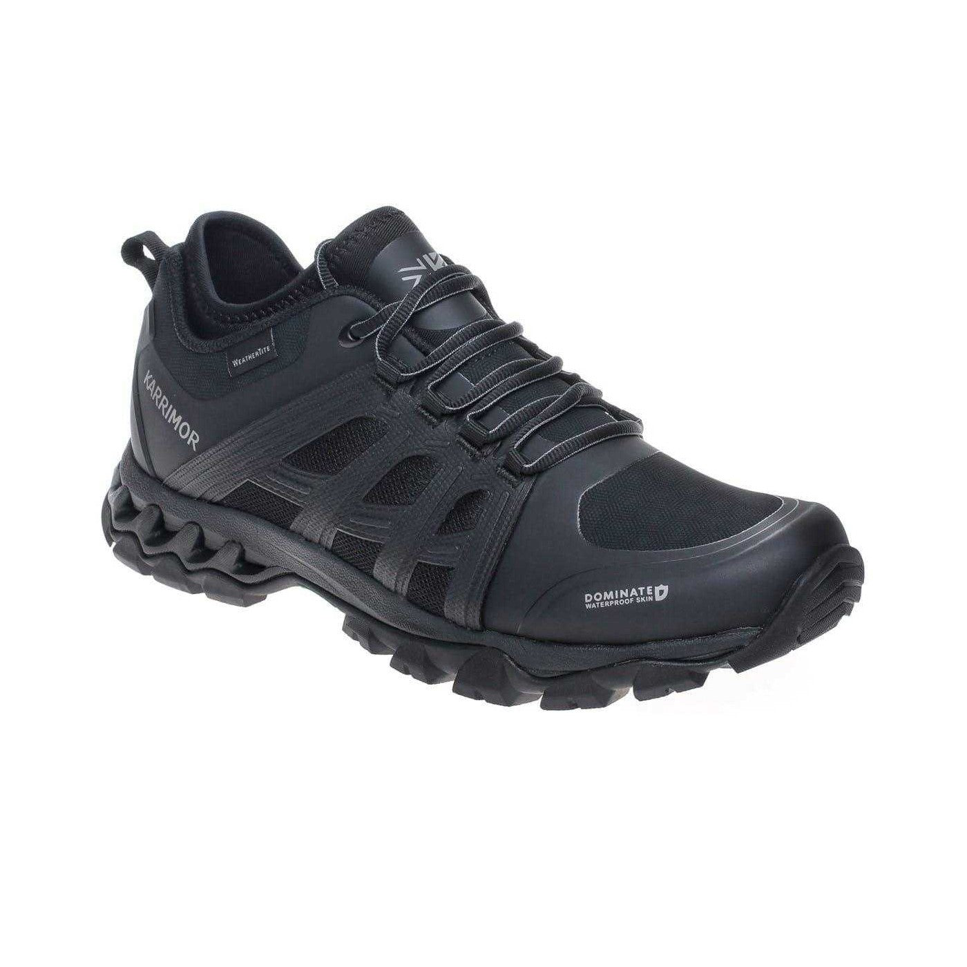 Black - Pack Shot - Karrimor Mens Dominator Waterproof Trainers