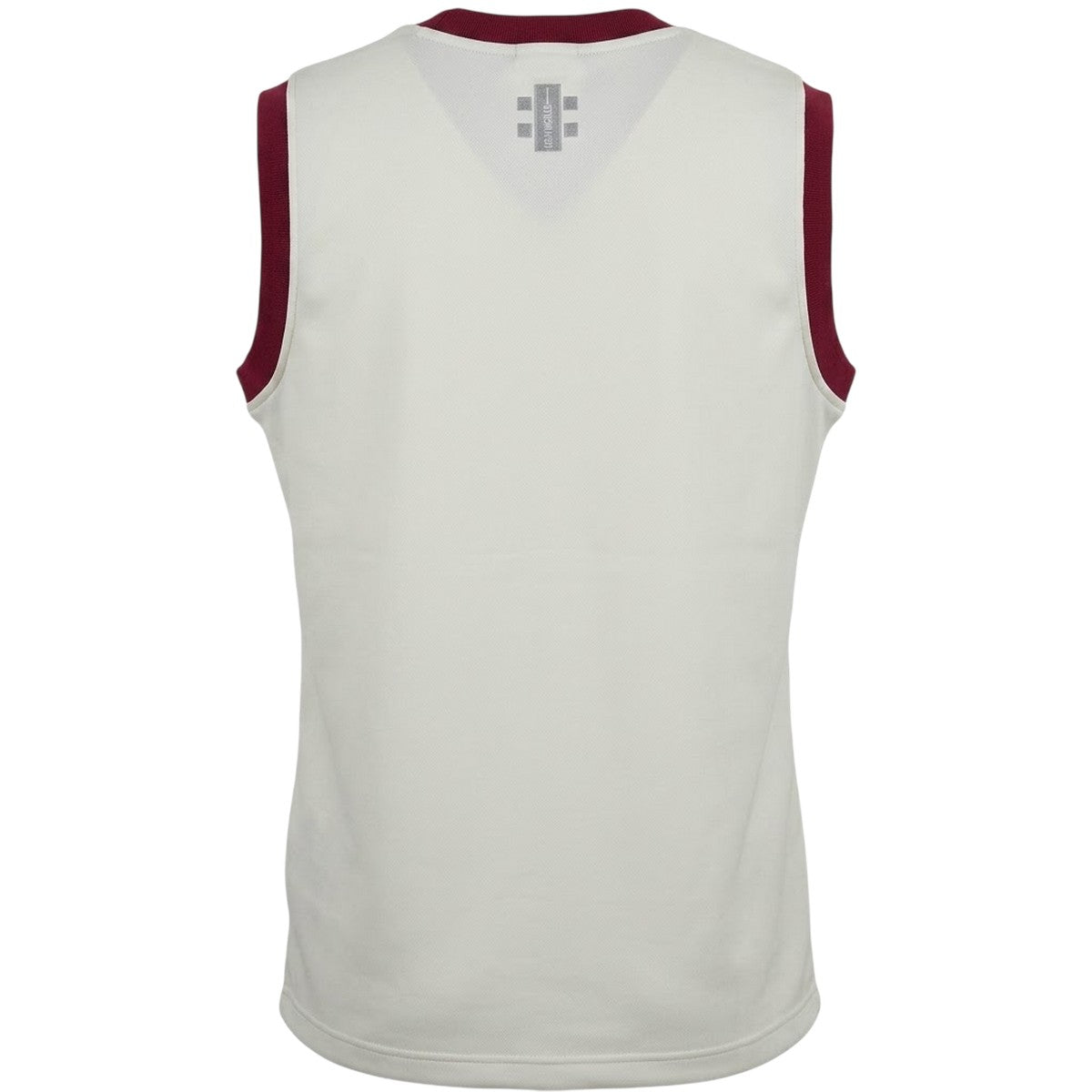 Ivory-Maroon - Back - Gray-Nicolls Childrens-Kids V Neck Slim Sleeveless Top