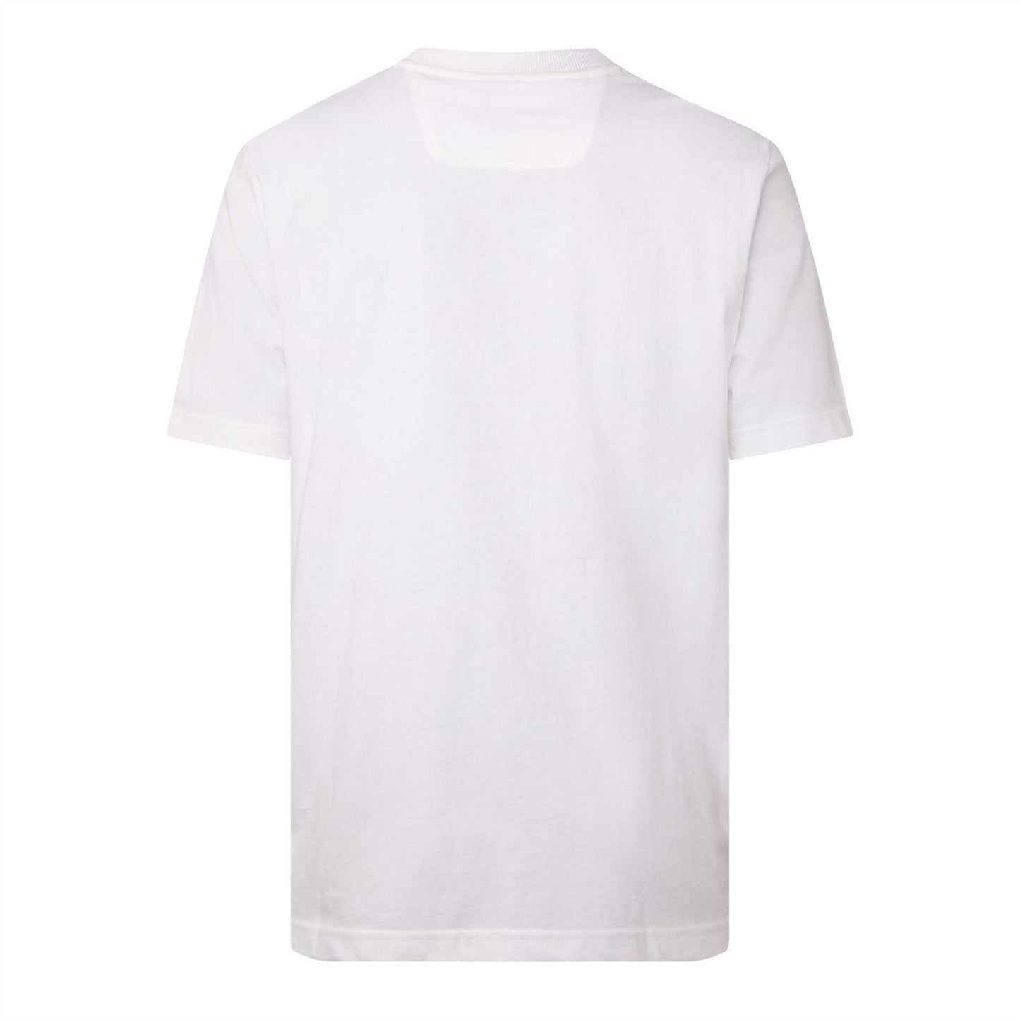 White - Back - Boss Mens Artwork Jersey Regular T-Shirt