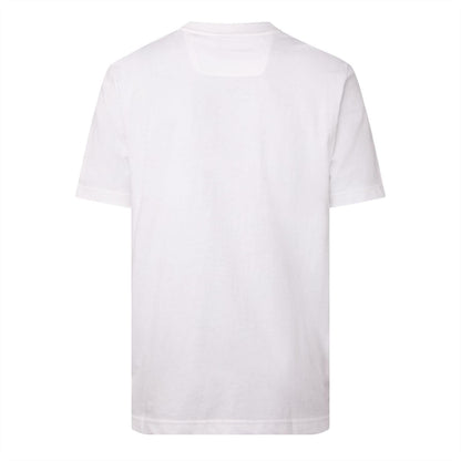 White - Back - Boss Mens Artwork Jersey Regular T-Shirt