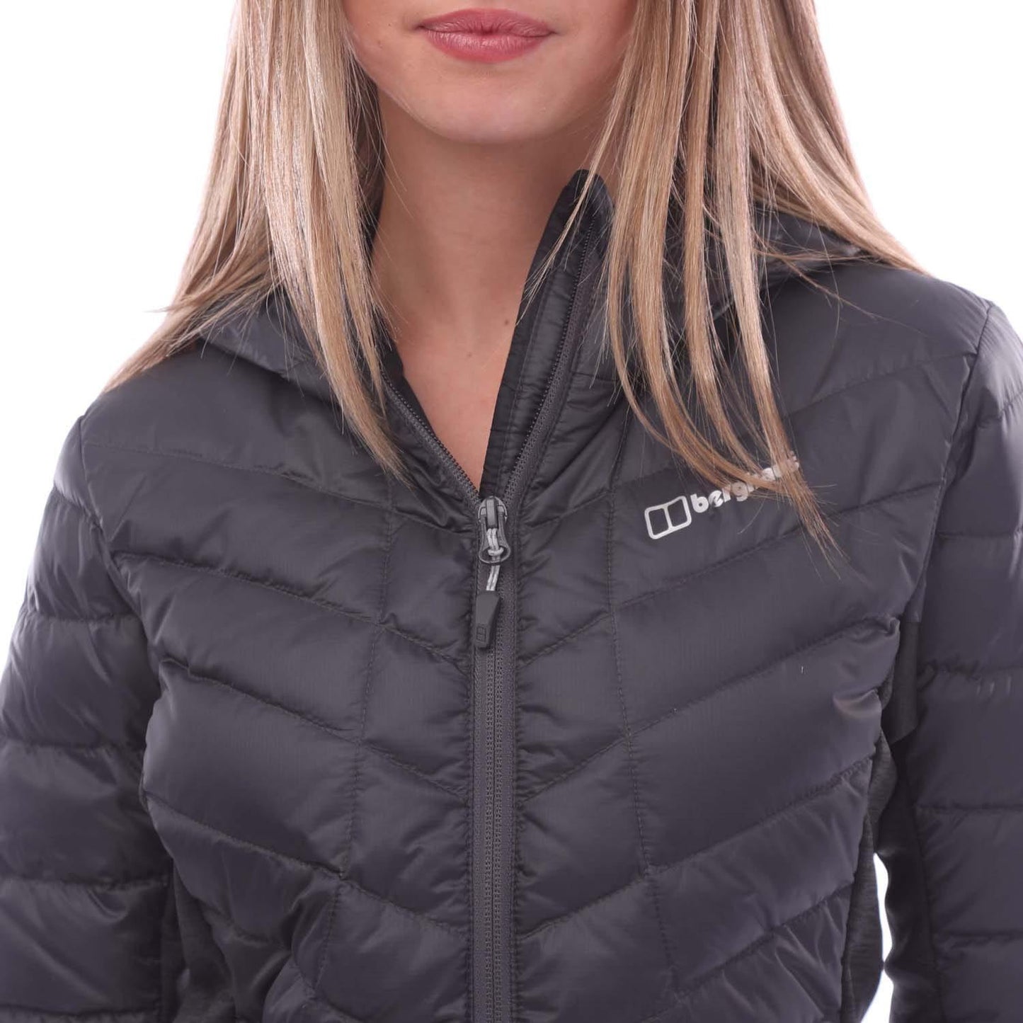 Grey-Black - Side - Berghaus Womens-Ladies Tephra Down Reflective Padded Jacket