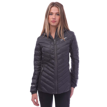 Grey-Black - Front - Berghaus Womens-Ladies Tephra Down Reflective Padded Jacket