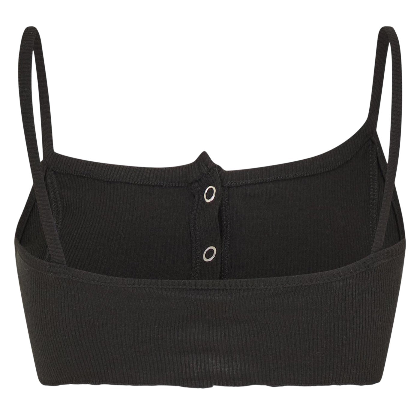 Black - Back - Brave Soul Womens-Ladies Rib Knit Crop Top