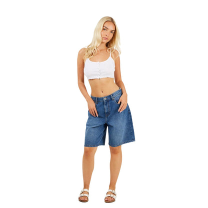 White - Lifestyle - Brave Soul Womens-Ladies Rib Knit Crop Top