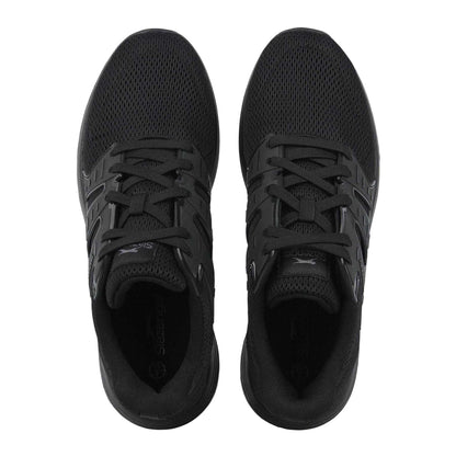 Black - Side - Slazenger Mens Clayton Mesh Casual Flat Trainers