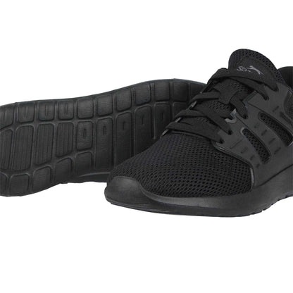 Black - Lifestyle - Slazenger Mens Clayton Mesh Casual Flat Trainers