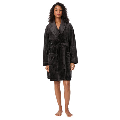 Black - Front - DKNY Womens-Ladies Robe
