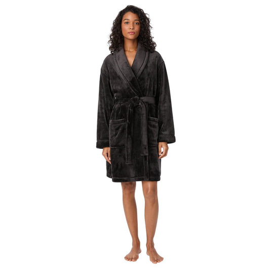 Black - Front - DKNY Womens-Ladies Robe