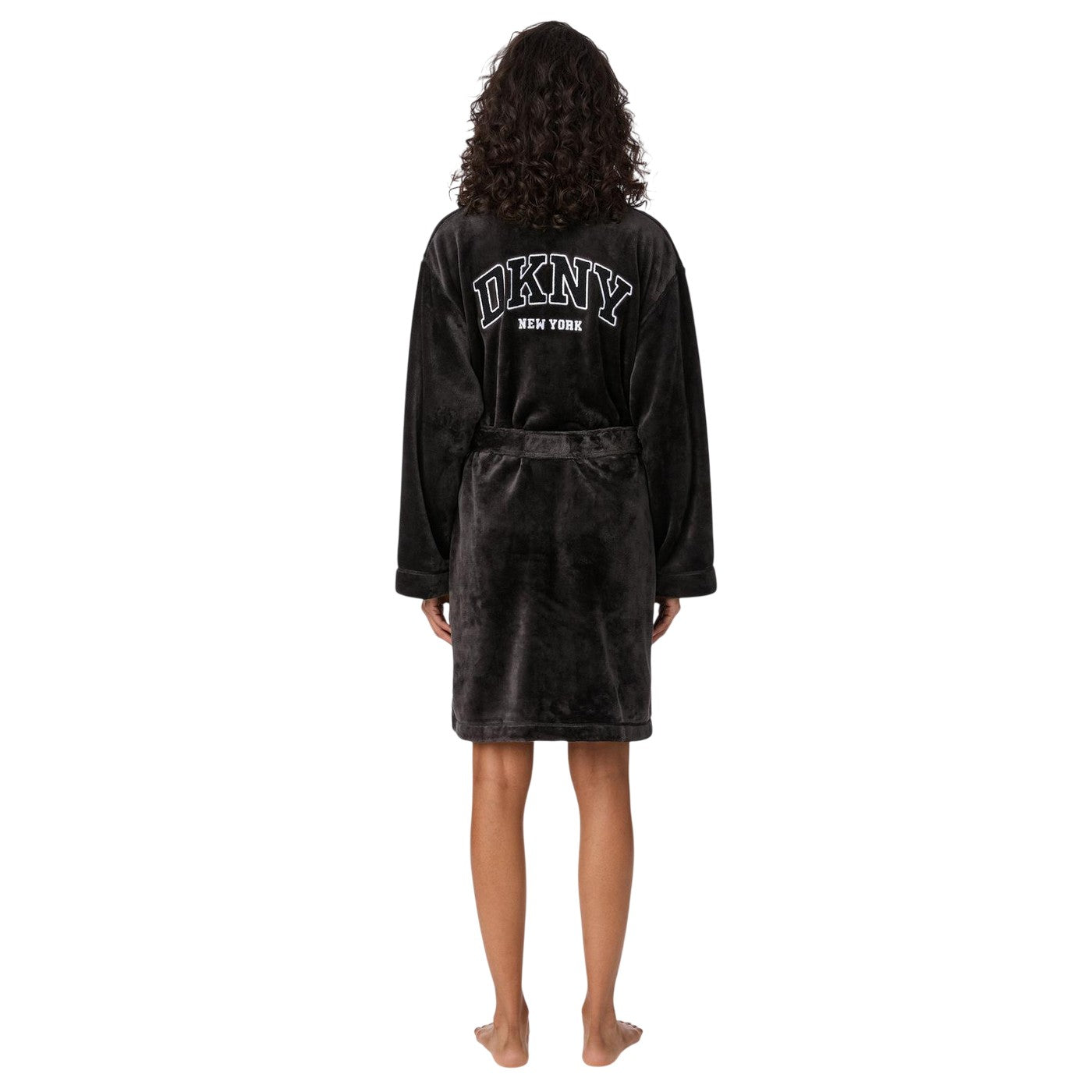 Black - Back - DKNY Womens-Ladies Robe