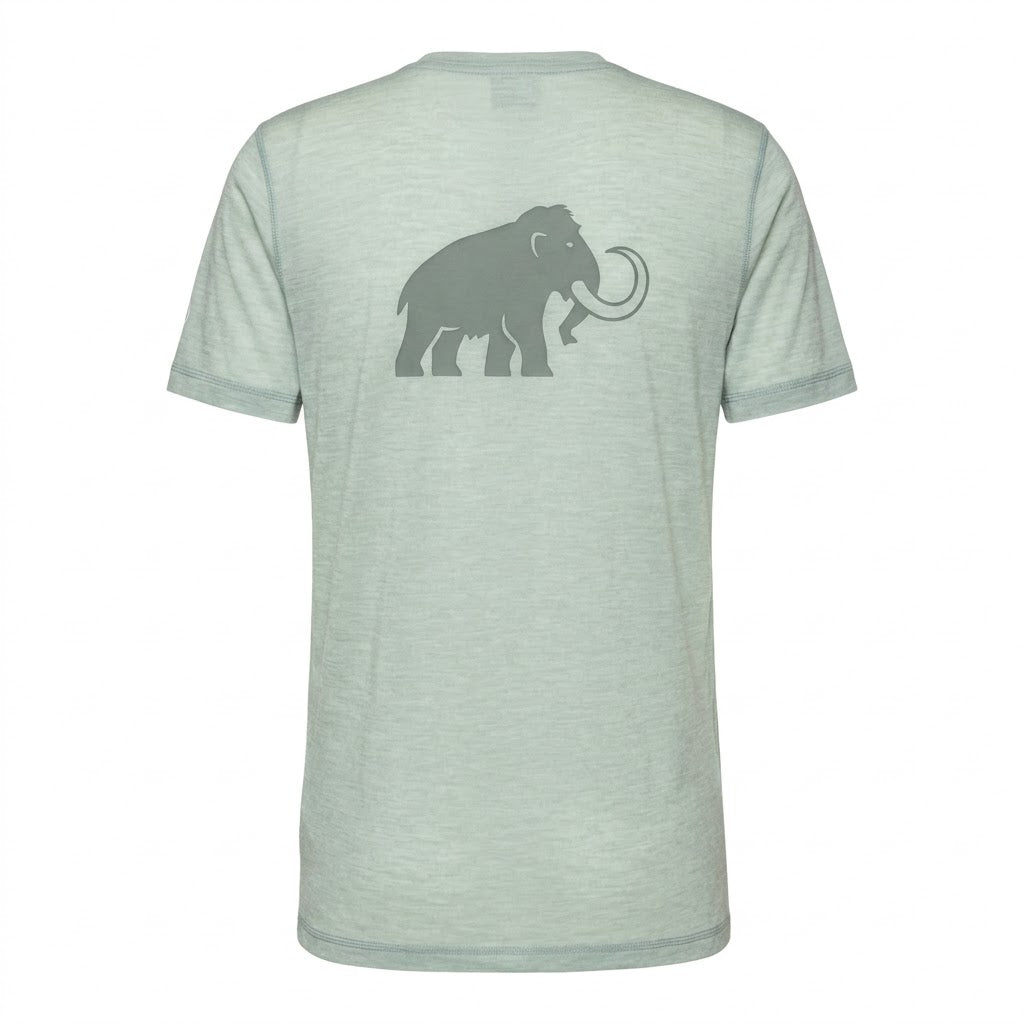 Silver Sage - Back - Mammut Mens Logo Wool T-Shirt