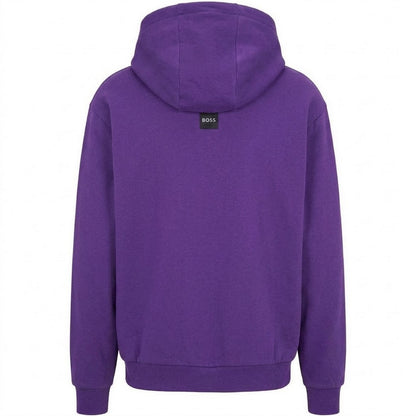 Dark Purple - Back - Boss Mens Silhouette Pullover Hoodie