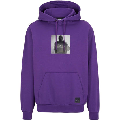 Dark Purple - Front - Boss Mens Silhouette Pullover Hoodie