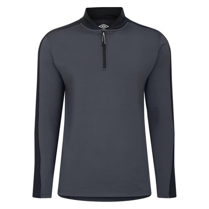Black - Front - Umbro Mens Colour Block Ribbed Regular Sweatshirt