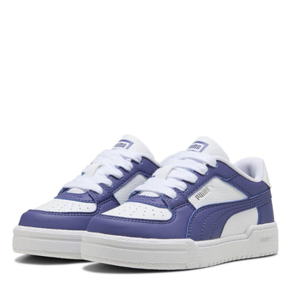 White-Navy - Front - Puma Childrens-Kids Ca Pro Classic Low Trainers