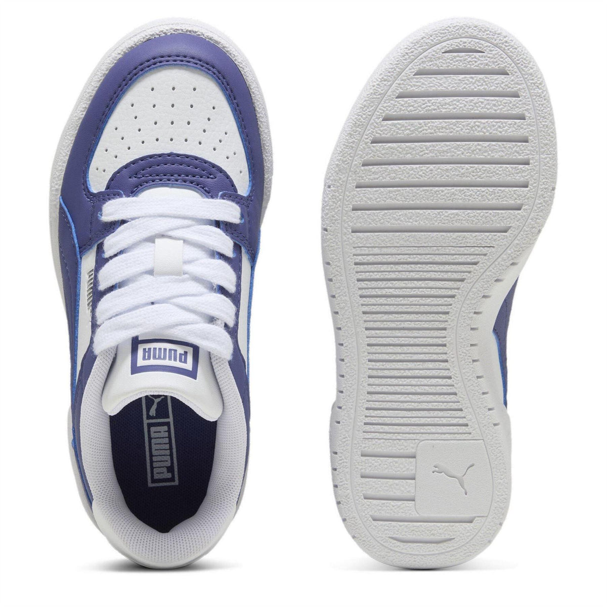 White-Navy - Side - Puma Childrens-Kids Ca Pro Classic Low Trainers