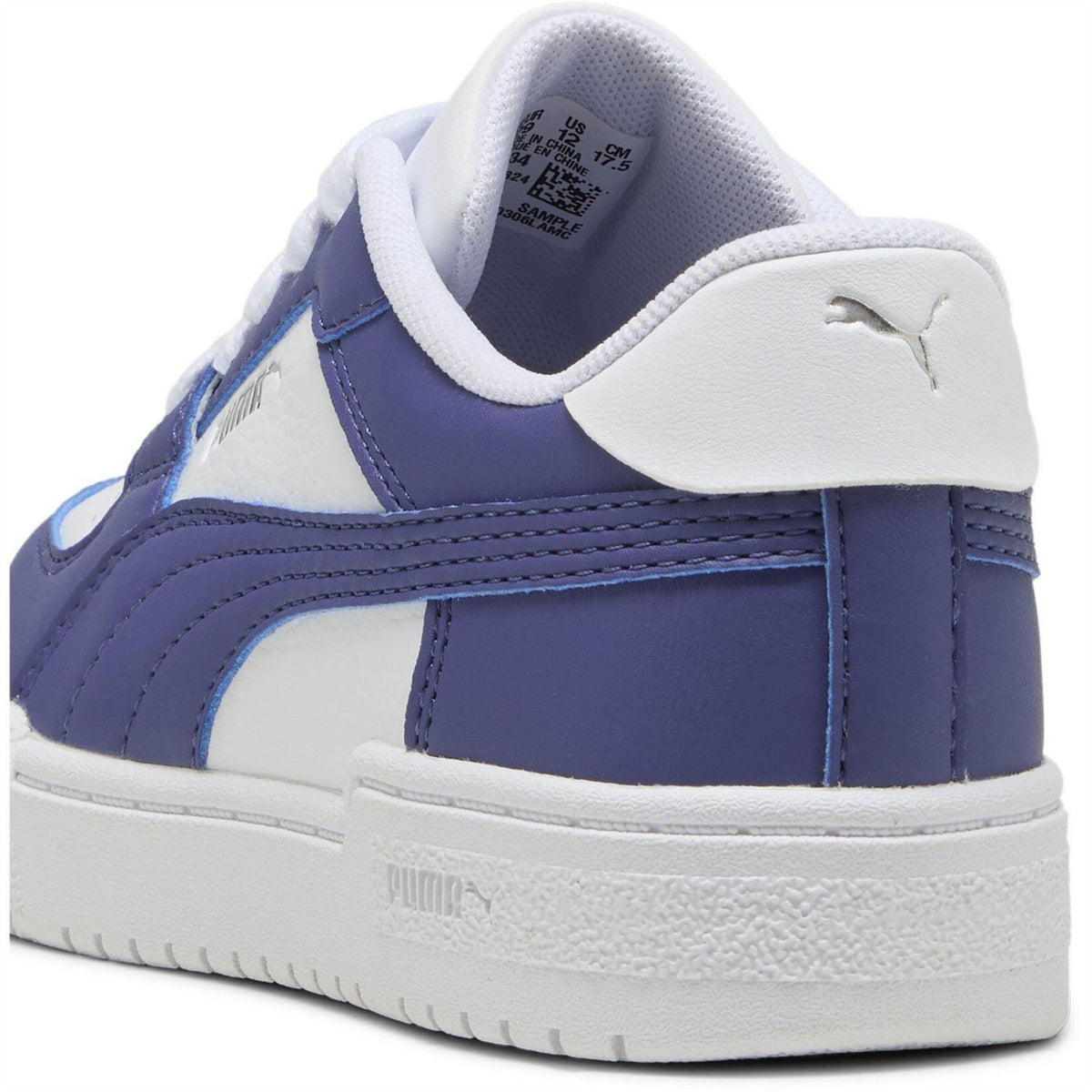 White-Navy - Pack Shot - Puma Childrens-Kids Ca Pro Classic Low Trainers
