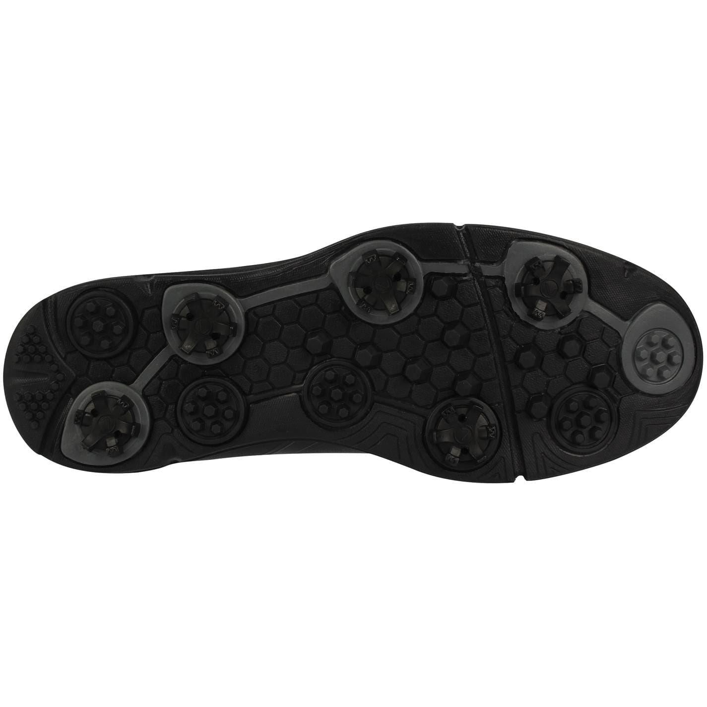 Black - Back - Slazenger Mens V100 Spiked Golf Shoes