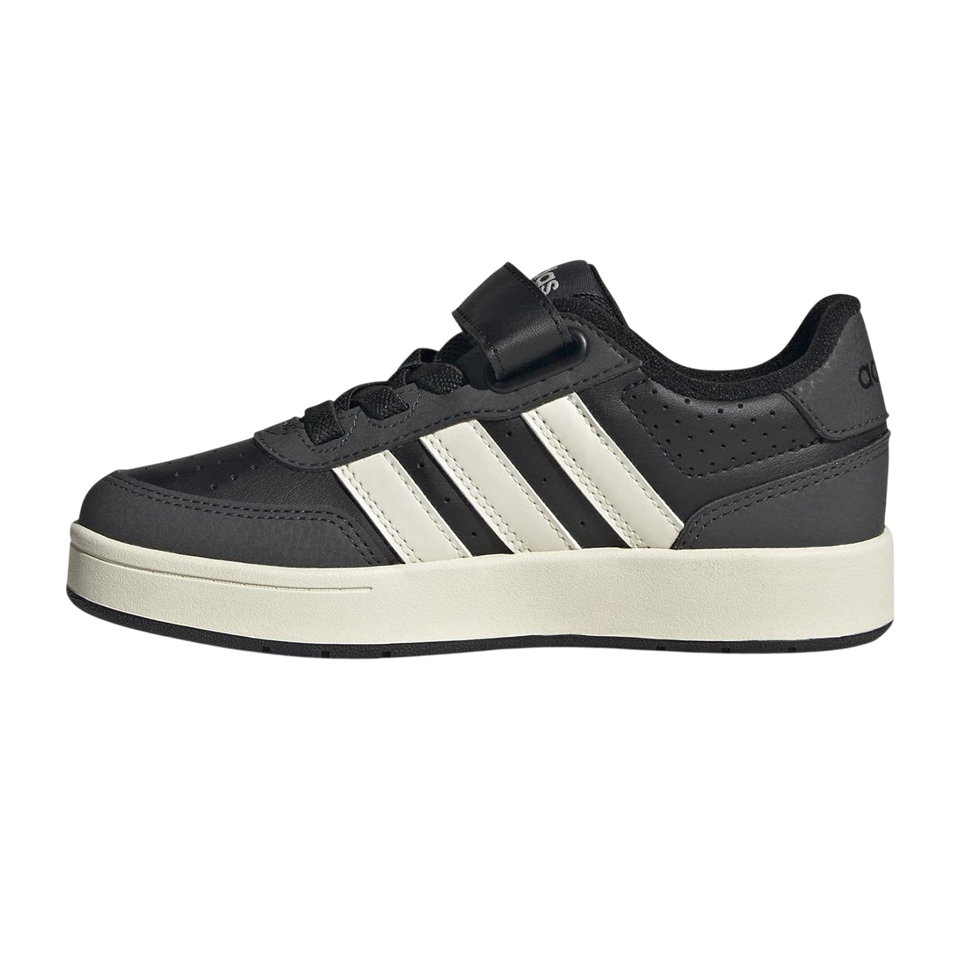 Black-White-Carbon - Lifestyle - Adidas Childrens-Kids Breakbase Low Trainers