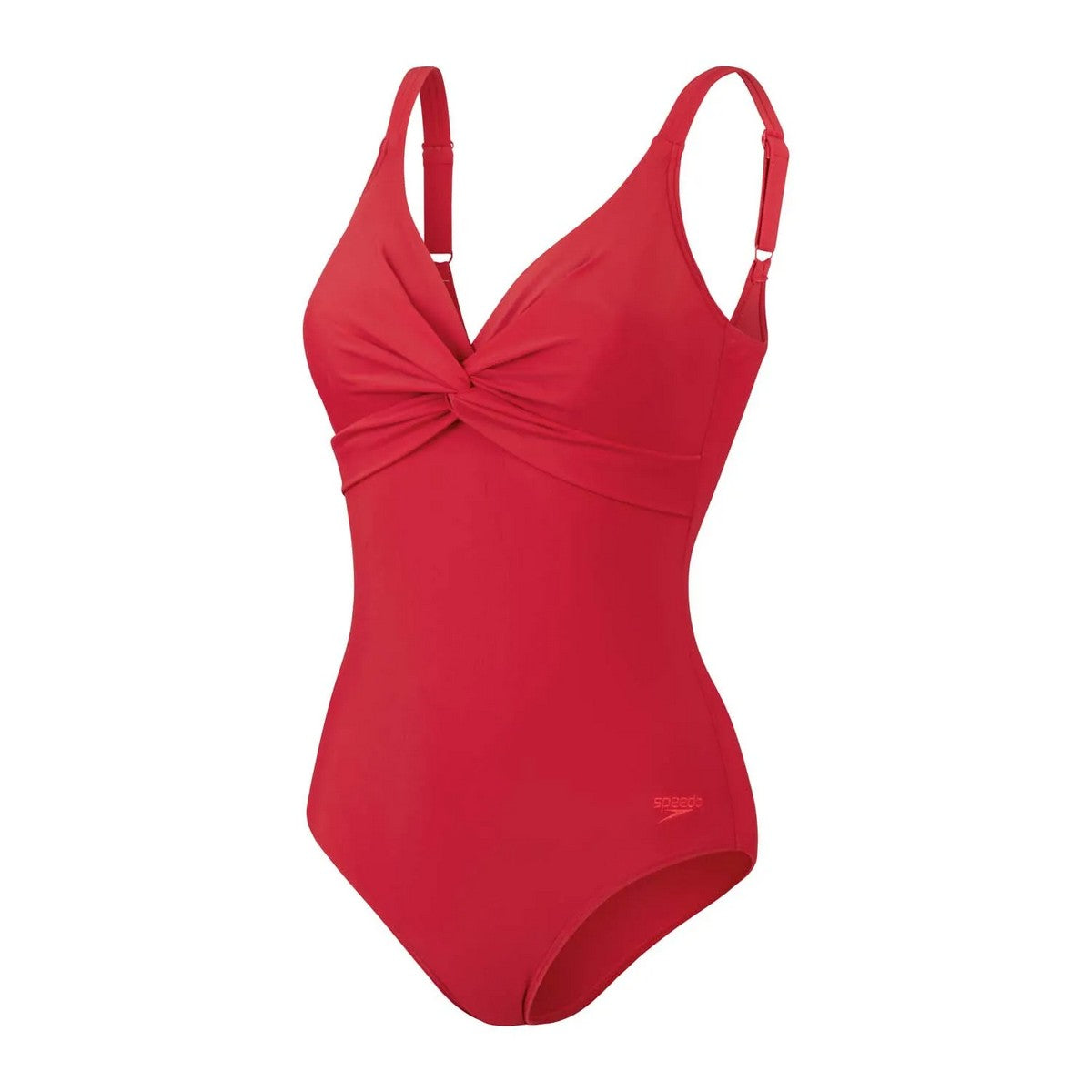 Red - Front - Speedo Womens-Ladies Brigitte Shaped One Piece Swimsuit