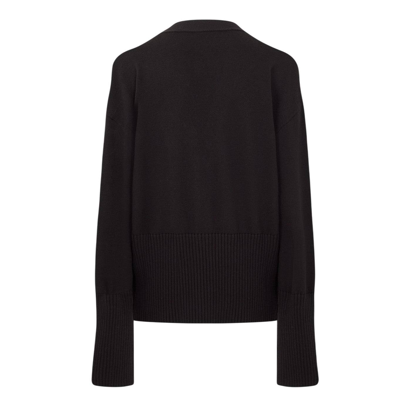 Black - Back - Off-White Womens-Ladies Off Basic Oversized Cardigan