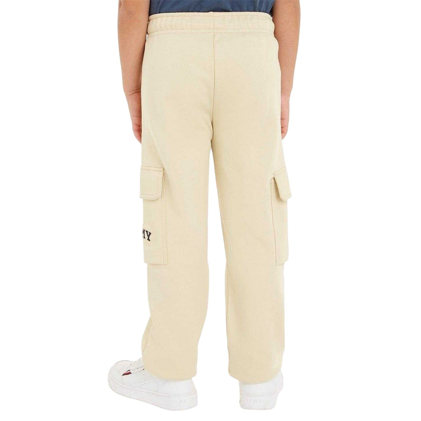 Ivory - Back - Tommy Hilfiger Childrens-Kids Logo Cargo Jogging Bottoms
