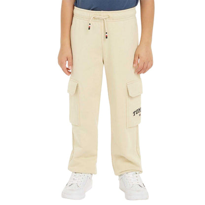 Ivory - Lifestyle - Tommy Hilfiger Childrens-Kids Logo Cargo Jogging Bottoms