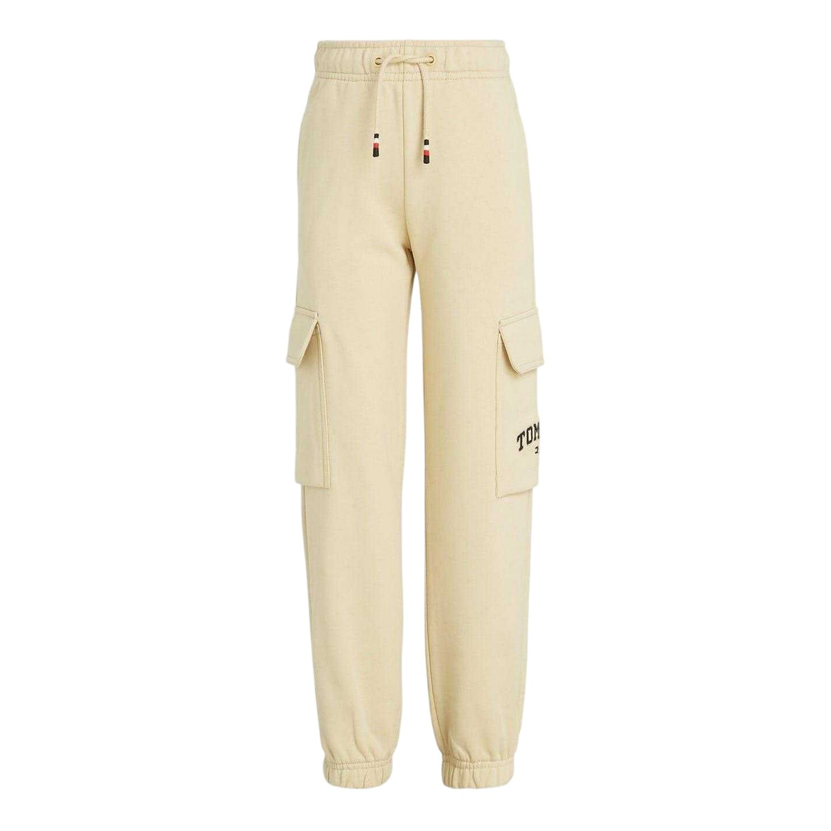 Ivory - Front - Tommy Hilfiger Childrens-Kids Logo Cargo Jogging Bottoms