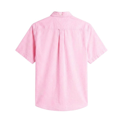 Classic Pink - Back - Tommy Hilfiger Mens Regular Short-Sleeved Button-Down Shirt