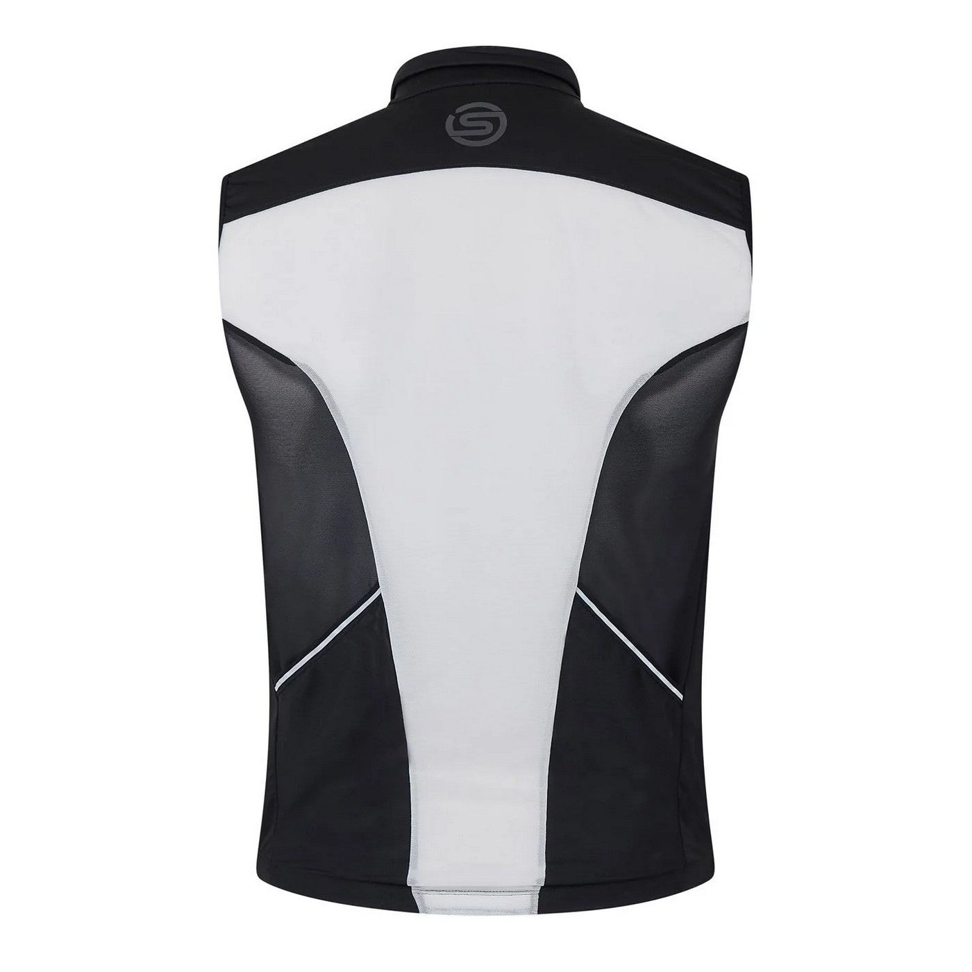 Black - Back - Skins Mens Mock Neck Slim Gilet