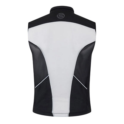 Black - Back - Skins Mens Mock Neck Slim Gilet