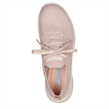 Blush - Lifestyle - Skechers Womens-Ladies Bobs Flat Trainers