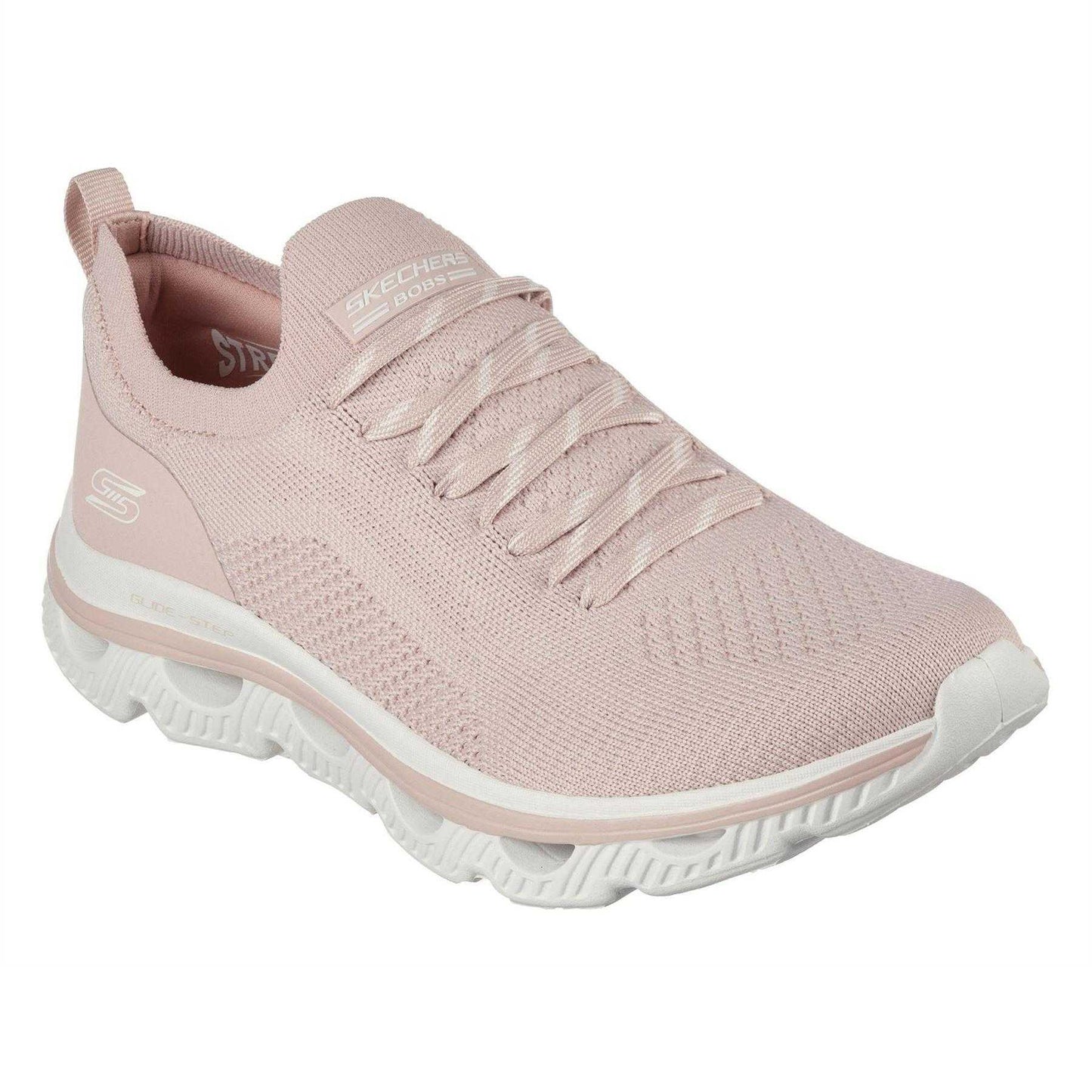 Blush - Pack Shot - Skechers Womens-Ladies Bobs Flat Trainers