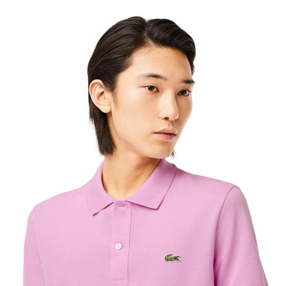 Pink - Lifestyle - Lacoste Mens L.12.12 Pique Slim Polo Shirt