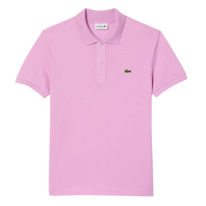 Pink - Front - Lacoste Mens L.12.12 Pique Slim Polo Shirt