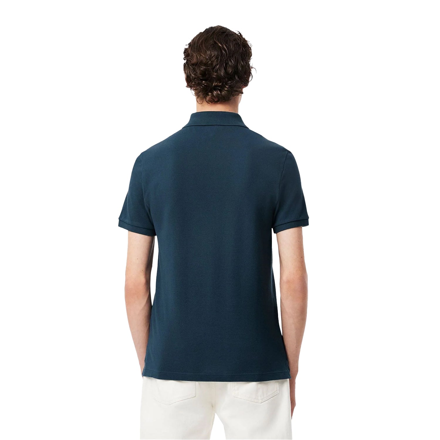 Petrol Blue - Back - Lacoste Mens L.12.12 Pique Slim Polo Shirt