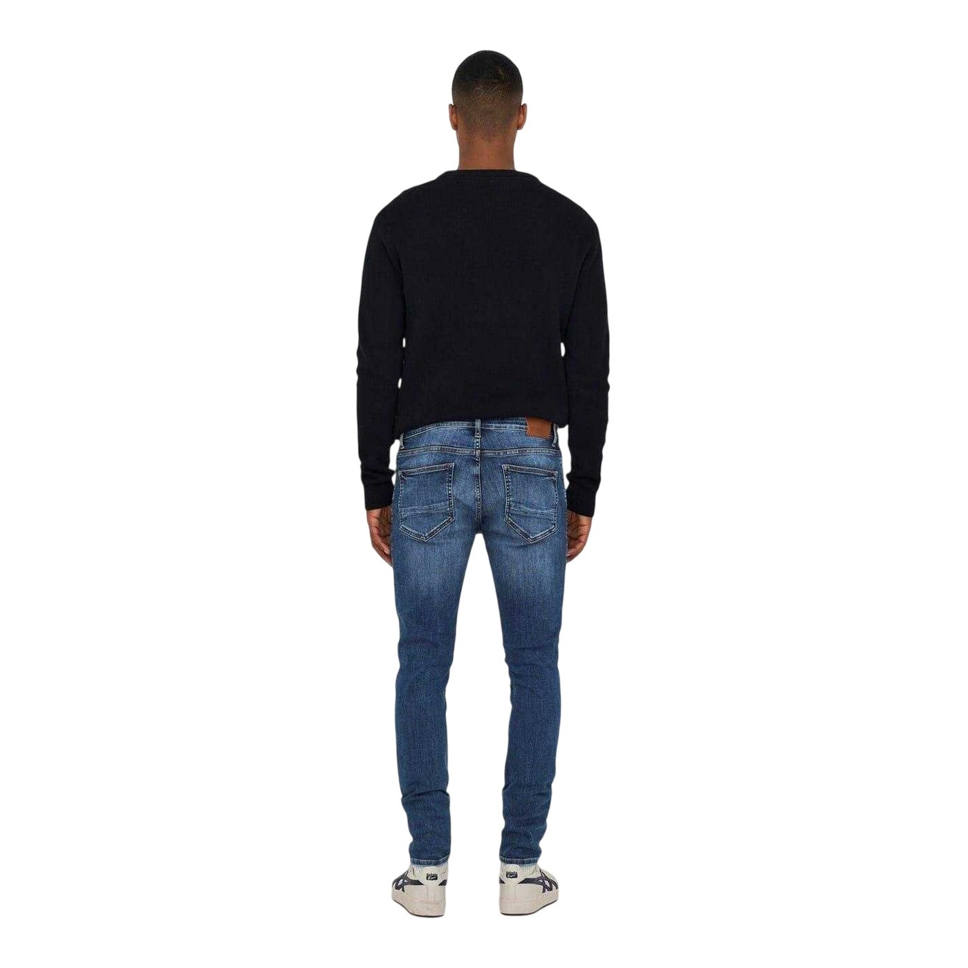 Blue Denim - Back - Only and Sons Mens Skinny Jeans
