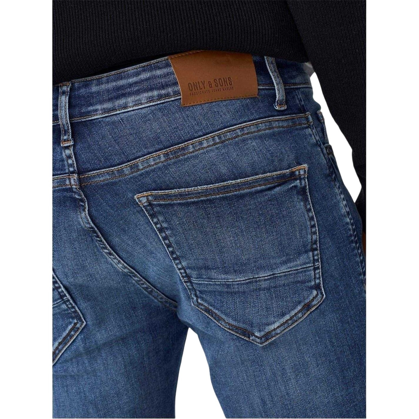Blue Denim - Side - Only and Sons Mens Skinny Jeans