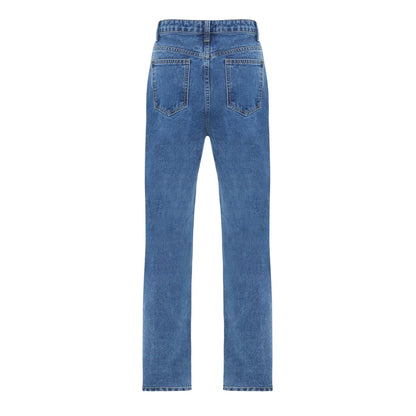 Mid Blue - Back - I Saw It First Womens-Ladies Denim Jeans