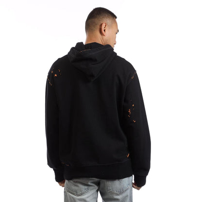 Black - Back - Diesel Mens S-Macs Cotton Hooded Relaxed Fit Hoodie