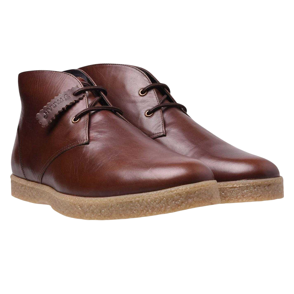Brown - Lifestyle - Farah Mens Jonah Leather Chukka Boots