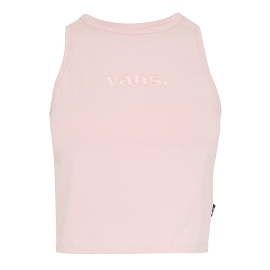 Sepia Rose - Front - Vans Womens-Ladies Essential Embroidered Logo Vest Top