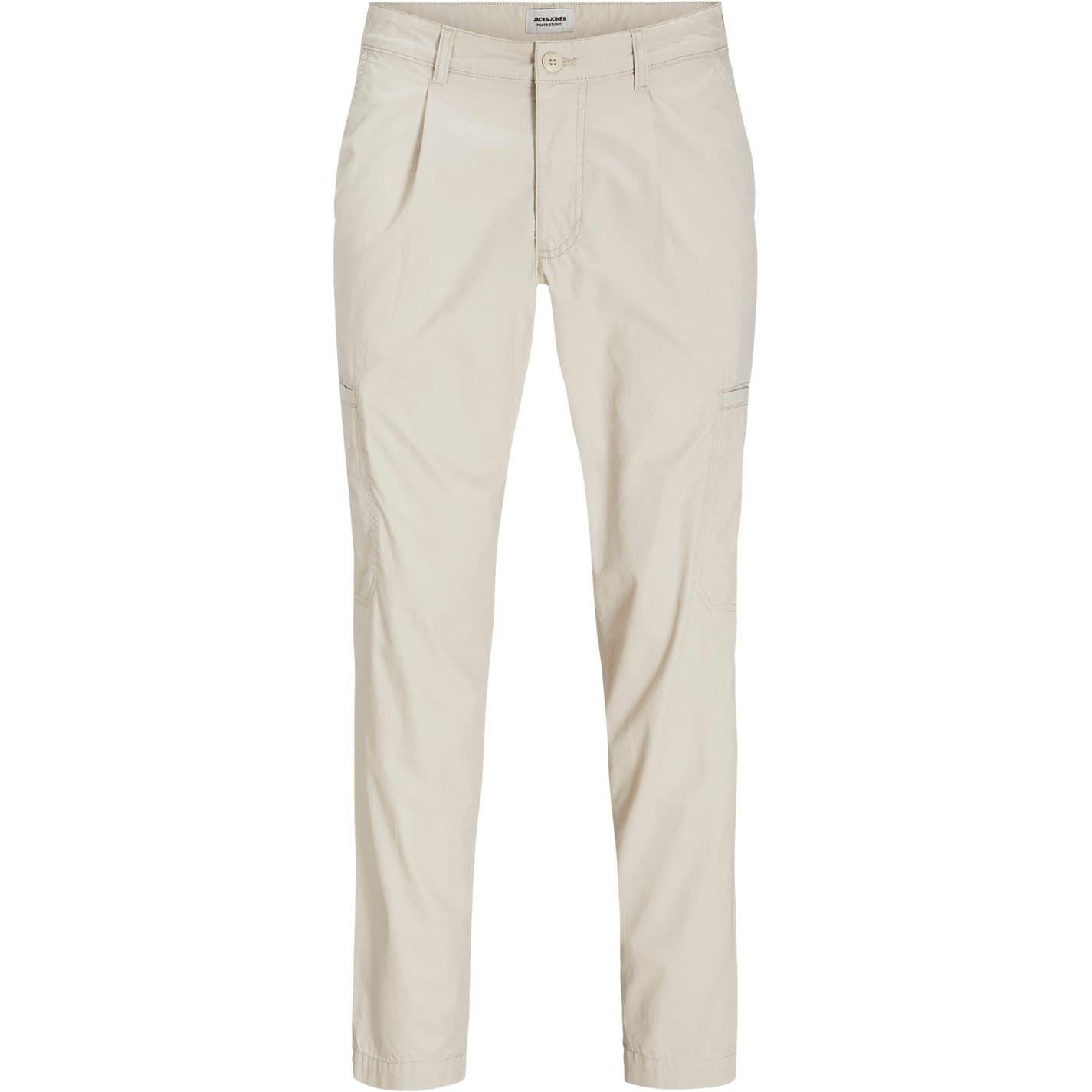 Moonbeam - Front - Jack And Jones Mens Plain Cargo Trousers