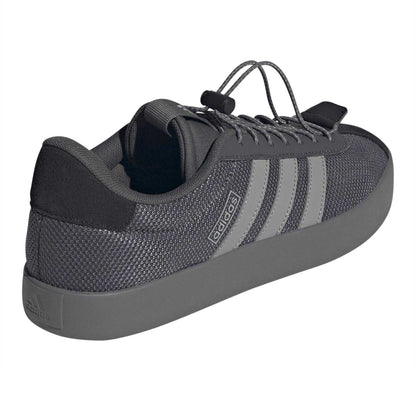 Grey - Back - Adidas Mens VL Court 3.0 Leather Flat Skate Shoes