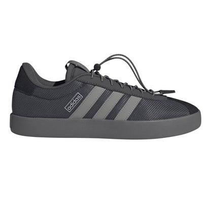 Grey - Front - Adidas Mens VL Court 3.0 Leather Flat Skate Shoes