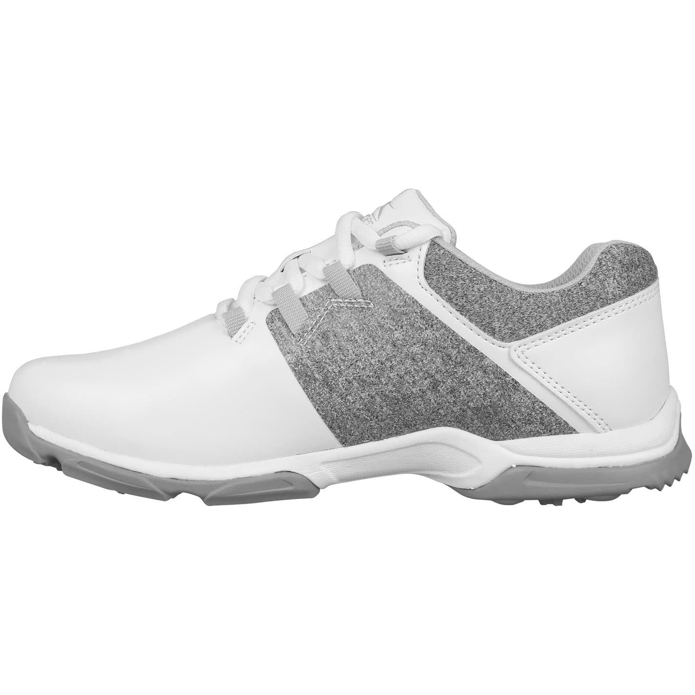 White - Side - Slazenger Womens-Ladies V200 Spiked Golf Shoes