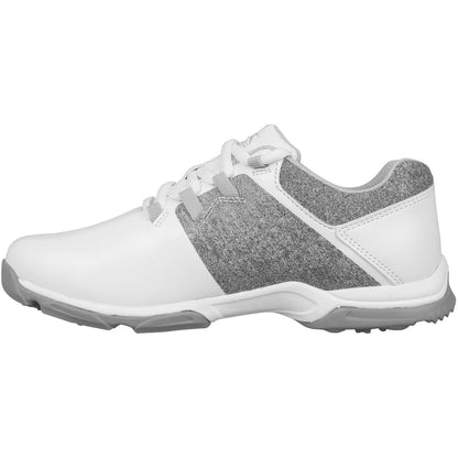 White - Side - Slazenger Womens-Ladies V200 Spiked Golf Shoes