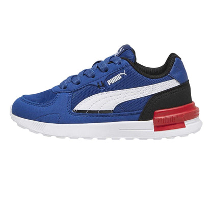 Blue-Black-White - Back - Puma Childrens-Kids Graviton Mesh Trainers