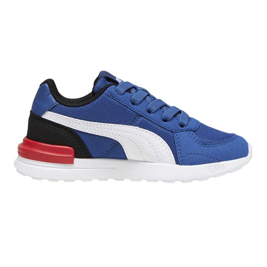 Blue-Black-White - Front - Puma Childrens-Kids Graviton Mesh Trainers