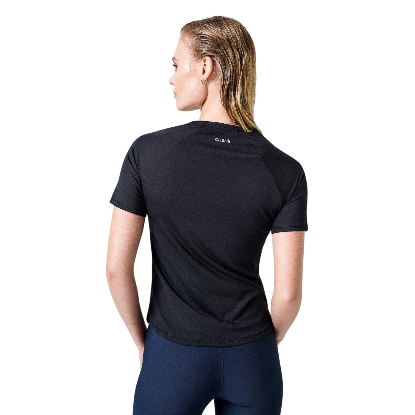 Black - Back - Casall Womens-Ladies Essential Performance Gym Top