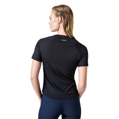 Black - Back - Casall Womens-Ladies Essential Performance Gym Top